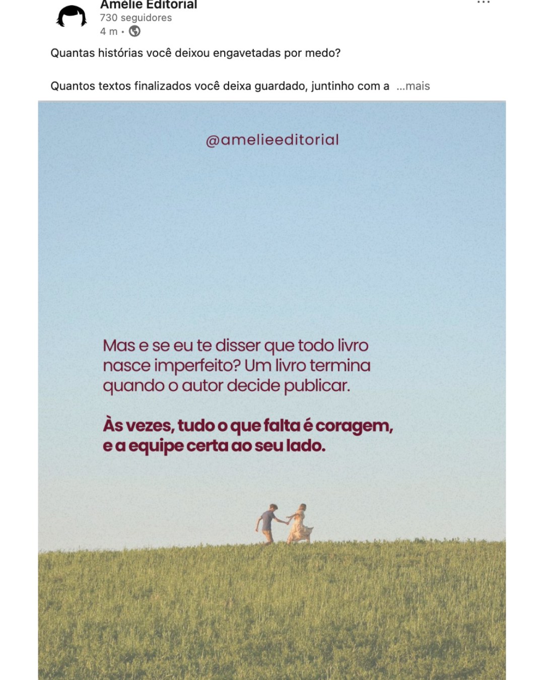 Post — Todo livro nasce imperfeito