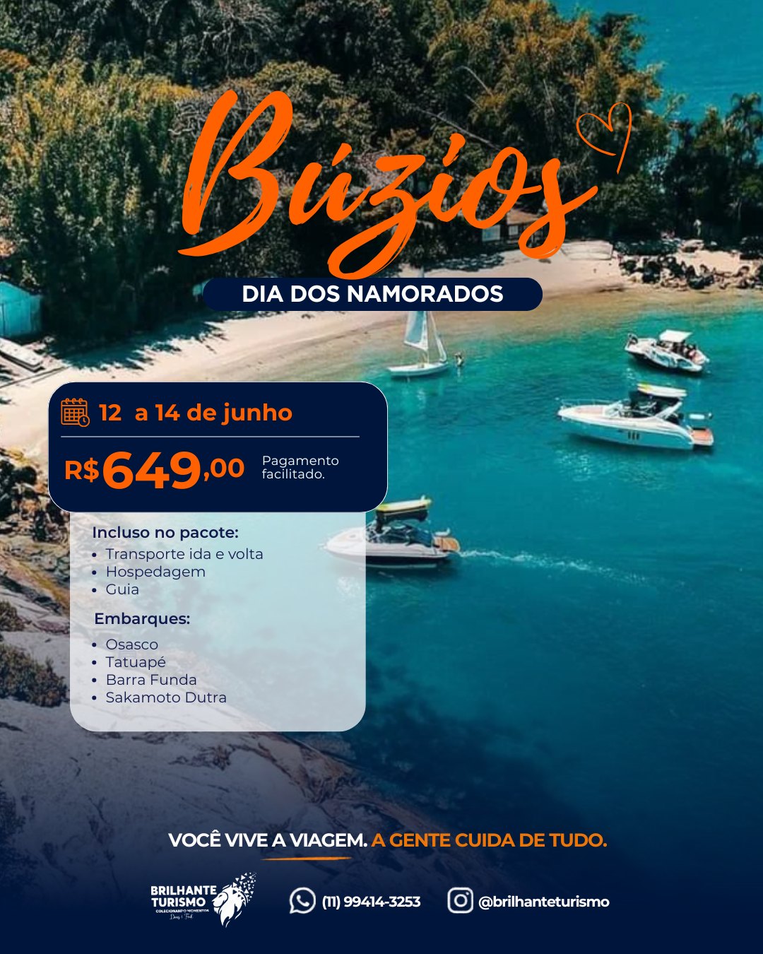 Post de pacote — Búzios, Dia dos Namorados